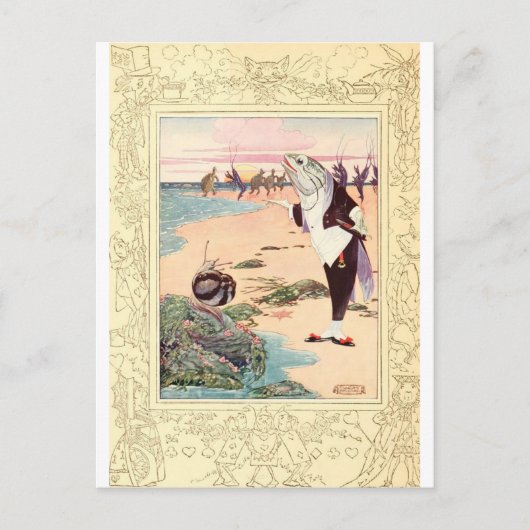 Alice in Wonderland - Beach Scene Briefkaart (Voorkant)