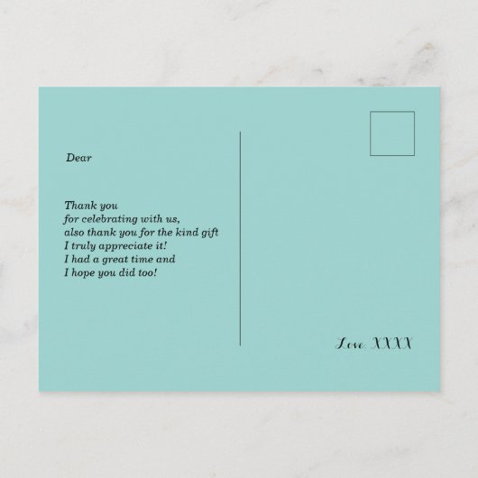 alice in wonderland bedankt briefkaart (Achterkant)