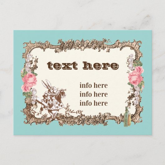 alice in wonderland bedankt briefkaart (Voorkant)