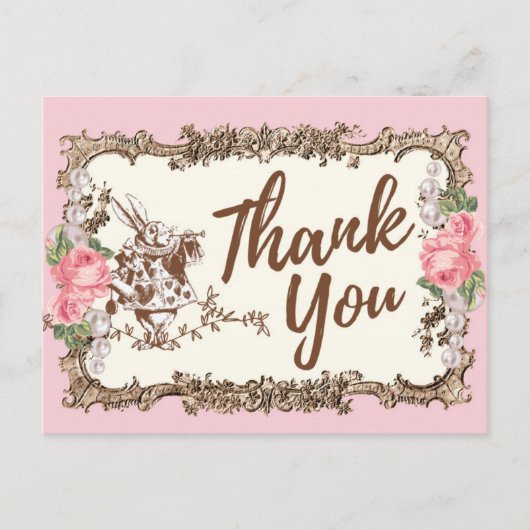 alice in wonderland bedankt briefkaart (Voorkant)