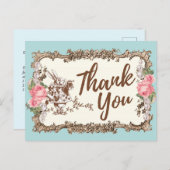 alice in wonderland bedankt briefkaart (Voorkant / Achterkant)