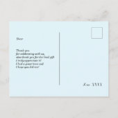 alice in wonderland bedankt briefkaart (Achterkant)