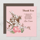 alice in wonderland bedankt kaart (Voorkant / Achterkant)