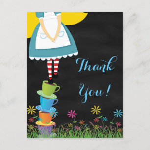 Alice in Wonderland bedankt postkaarten
