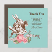 alice in wonderland bedankt voor je uitnodiging (Voorkant / Achterkant)