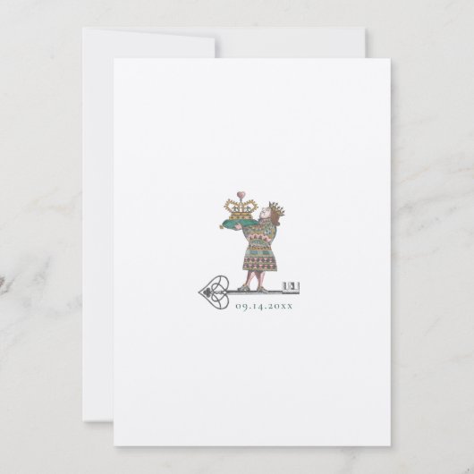 Alice in Wonderland Belangrijke foto van datum Save The Date (Achterkant)