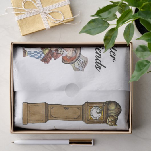 Alice in Wonderland beter met vrienden Tissuepapier (Geschenk)