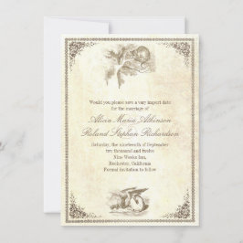 Alice in Wonderland bewaar de datumkaarten Save The Date