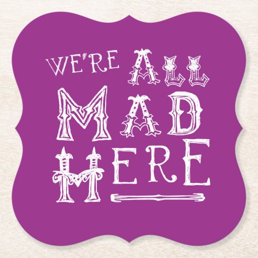 Alice in Wonderland Biermat / Onderzetters Mad Hat (Voorkant)