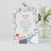 Alice in Wonderland Birthday Bedankkaart (Staand voorkant)