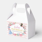 Alice in Wonderland Birthday Favor Box Bedankdoosjes (Voorkant Zijde)