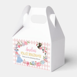 Alice in Wonderland Birthday Favor Box Bedankdoosjes