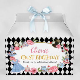Alice in Wonderland Birthday Favor Box Bedankdoosjes