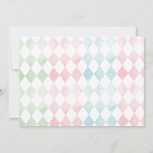 Alice in Wonderland Birthday Invitation Kaart (Achterkant)