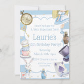 Alice in Wonderland Birthday Invitation Kaart (Voorkant)