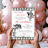 Alice in Wonderland Birthday Invitation Kaart