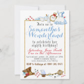 Alice in Wonderland Birthday Invitation Kaart (Voorkant)