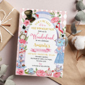 Alice in Wonderland - Birthday Invitation Tea Part Kaart