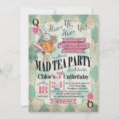Alice in Wonderland Birthday Invitations Kaart (Voorkant)