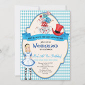 Alice in Wonderland Birthday Invitations Kaart (Voorkant)