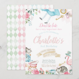 Alice in Wonderland Birthday Kaart