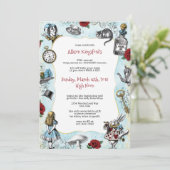 Alice in Wonderland Birthday Kaart (Staand voorkant)