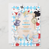 Alice in Wonderland Birthday Kaart (Voorkant)