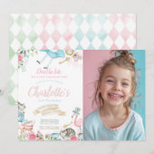 Alice in Wonderland Birthday Kaart (Voorkant / Achterkant)