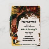 Alice in Wonderland Birthday Kaart (Voorkant / Achterkant)