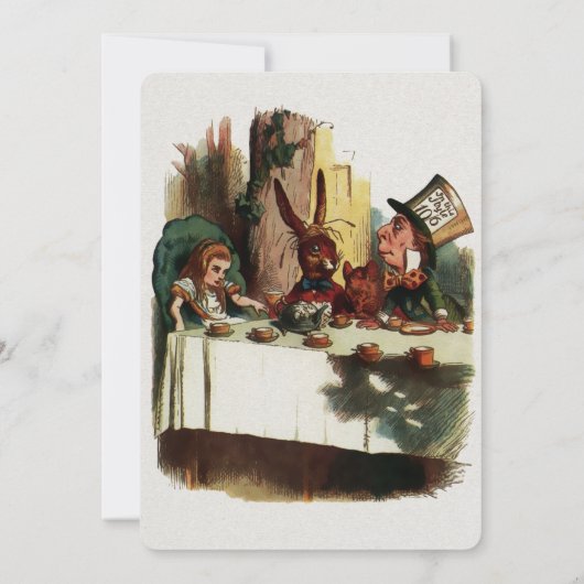 Alice in Wonderland Birthday Kaart (Achterkant)