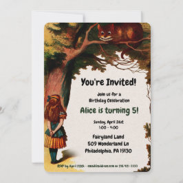 Alice in Wonderland Birthday Kaart