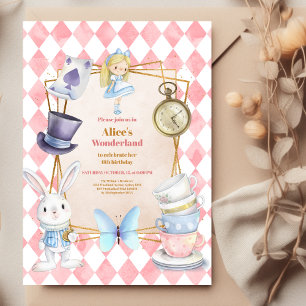Alice in Wonderland Birthday Kaart
