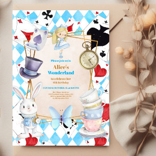 Alice in Wonderland Birthday Kaart