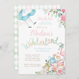 Alice in Wonderland Birthday Kaart