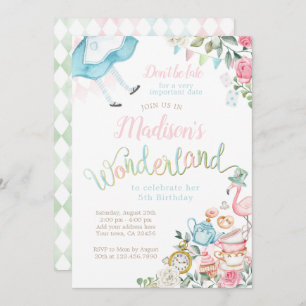 Alice in Wonderland Birthday Kaart