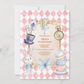 Alice in Wonderland Birthday Kaart (Voorkant)