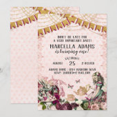 Alice in Wonderland Birthday Kaart (Voorkant / Achterkant)