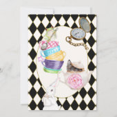 Alice in Wonderland Birthday Onederland Kaart (Achterkant)