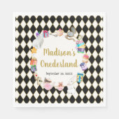 Alice in Wonderland Birthday Onederland Servet (Voorkant)