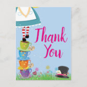 Alice in Wonderland Birthday Party Briefkaart (Voorkant)