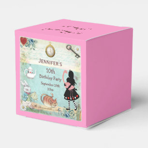 Alice in Wonderland Birthday Party Dank je Bedankdoosjes