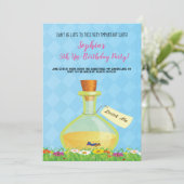 Alice in Wonderland Birthday Party Invitation Kaart (Staand voorkant)