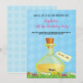 Alice in Wonderland Birthday Party Invitation Kaart (Voorkant / Achterkant)