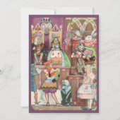 Alice in Wonderland Birthday Party Invitation Kaart (Voorkant)