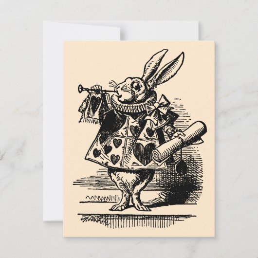 Alice in Wonderland Birthday Party Invitation Kaart (Voorkant)
