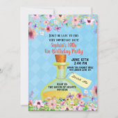 Alice in Wonderland Birthday Party Invitation Kaart (Voorkant)