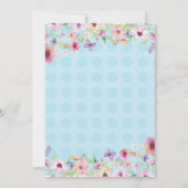 Alice in Wonderland Birthday Party Invitation Kaart (Achterkant)