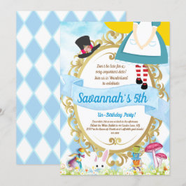 Alice in Wonderland Birthday Party Kaart