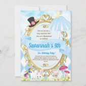 Alice in Wonderland Birthday Party Kaart (Voorkant)