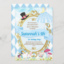 Alice in Wonderland Birthday Party Kaart